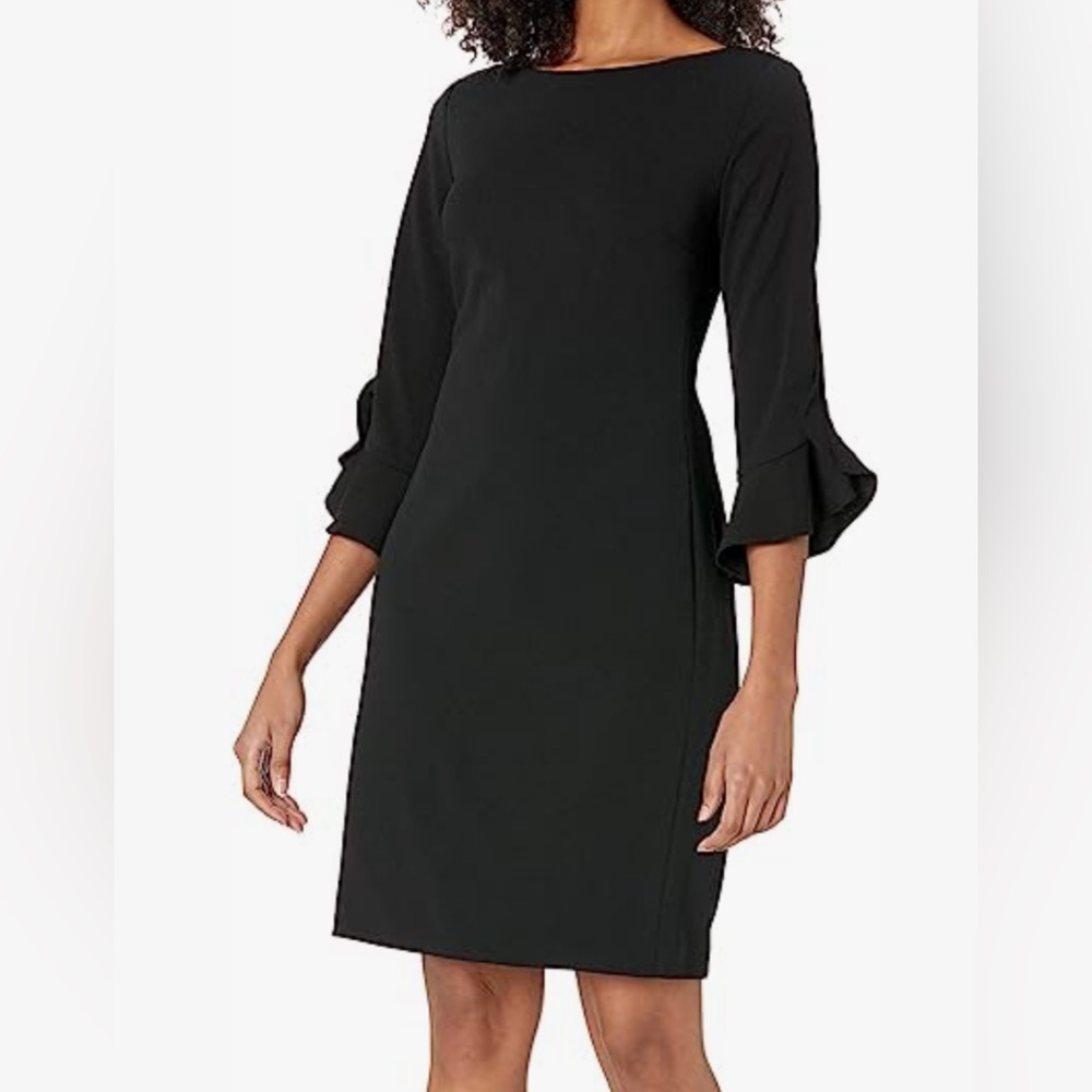 Karl Lagerfeld Paris Women’s Tulip Sleeve Crepe Dress